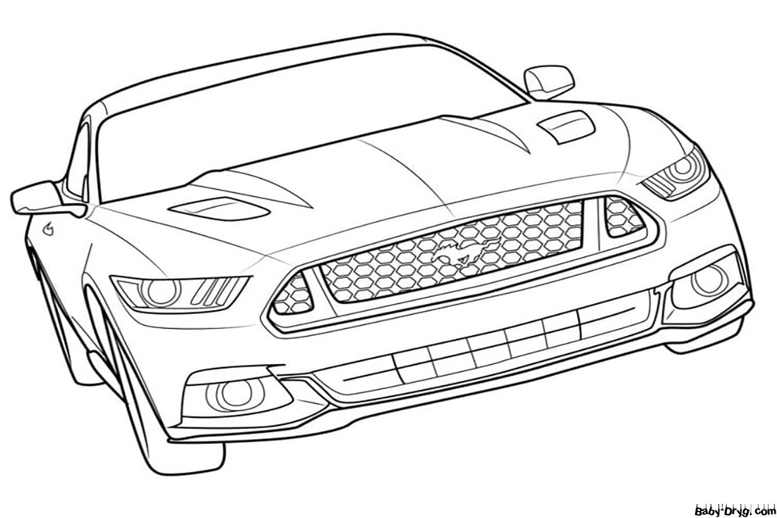 Free Printable Ford Mustang Coloring Page | Coloring Mustang