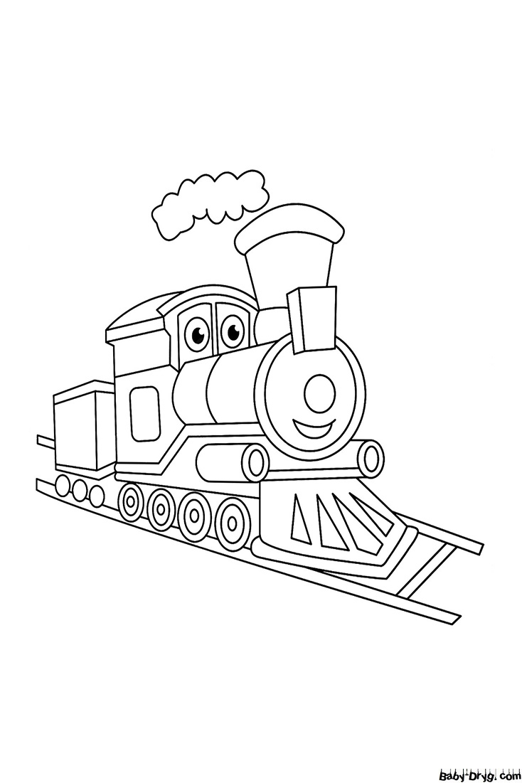 Fun locomotive Coloring Page | Coloring Trains / Steam locomotives / Electric trains