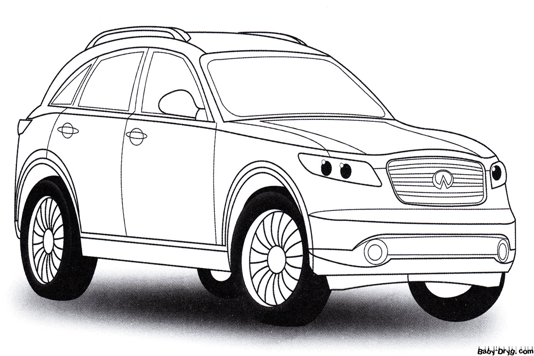 Infiniti FX Coloring Page | Coloring Jeep