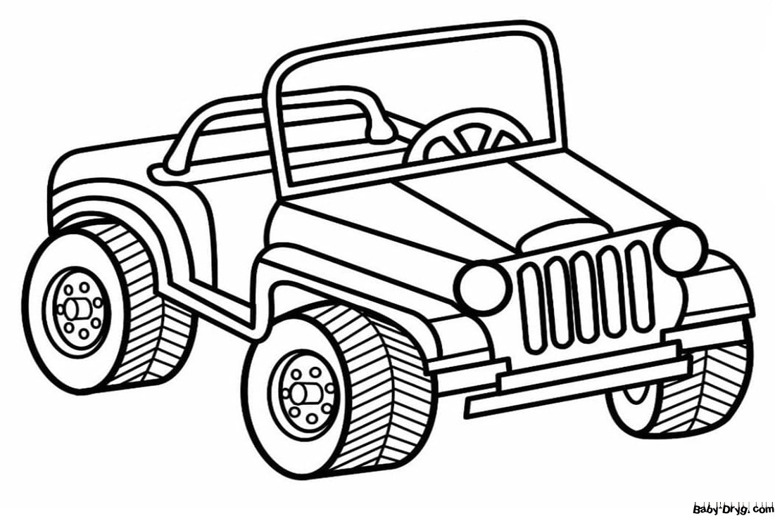 Jeep car drawing | Coloring Jeep