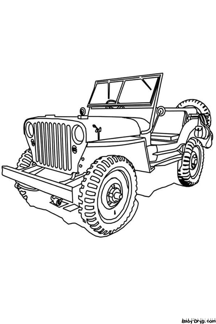 Jeep Coloring Page | Coloring Jeep