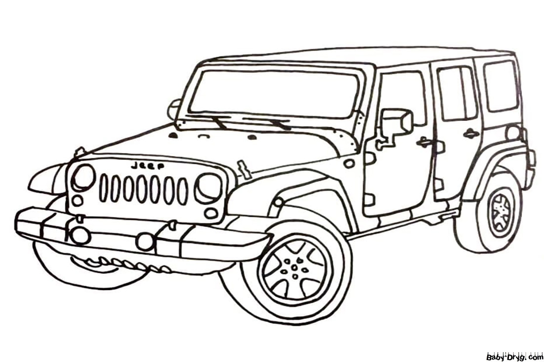 Jeep drawing | Coloring Jeep