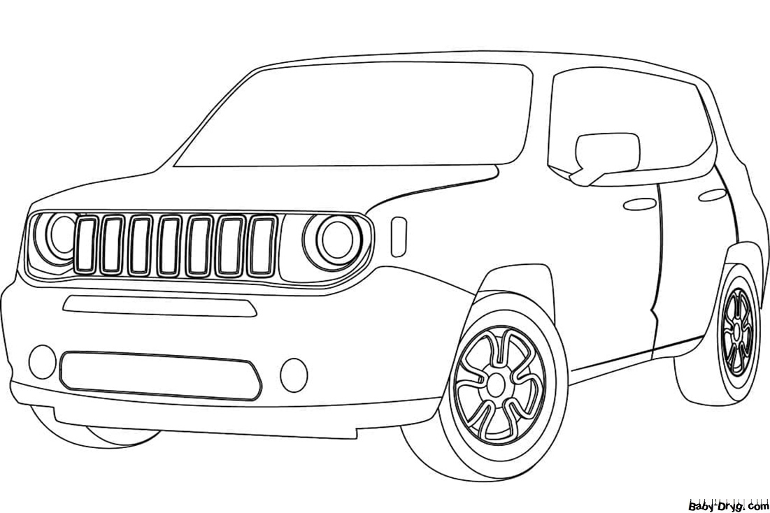 Jeep Renegade Coloring Page | Coloring Jeep