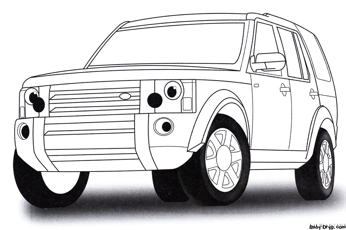 Land Rover Discovery 3 Coloring Page | Coloring Jeep