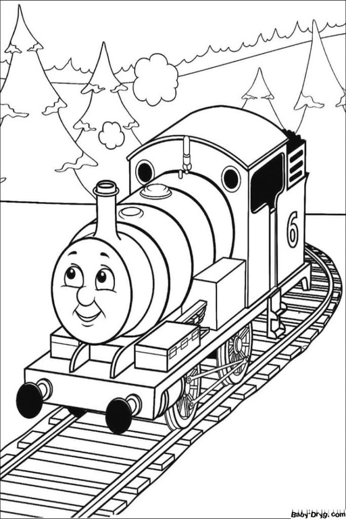Locomotive for kids Coloring Page | Coloring Trains / Steam locomotives / Electric trains