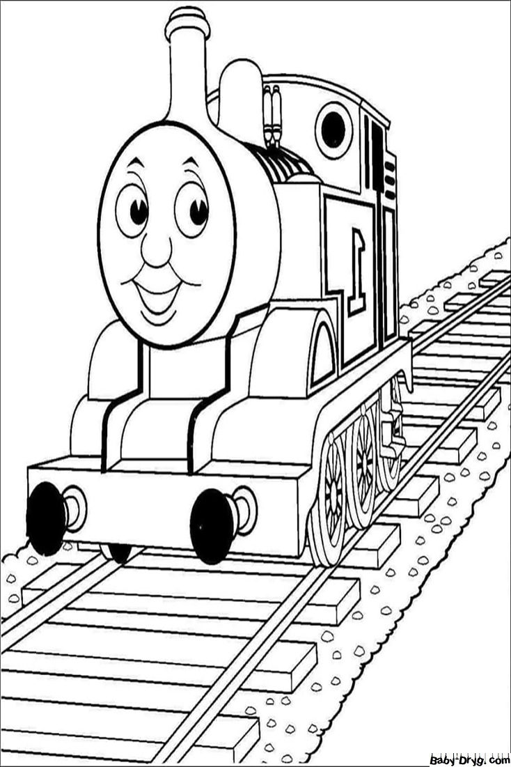 Lokomotiv Cartoon Coloring Page | Coloring Trains / Steam locomotives / Electric trains