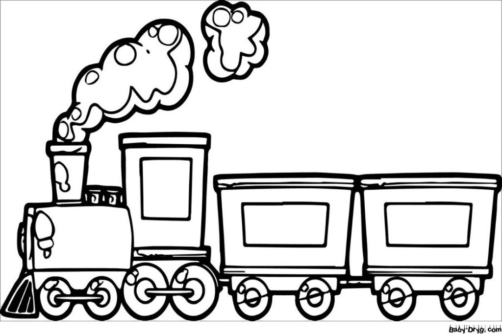 Lovely Train Coloring Page | Coloring Trains / Steam locomotives / Electric trains