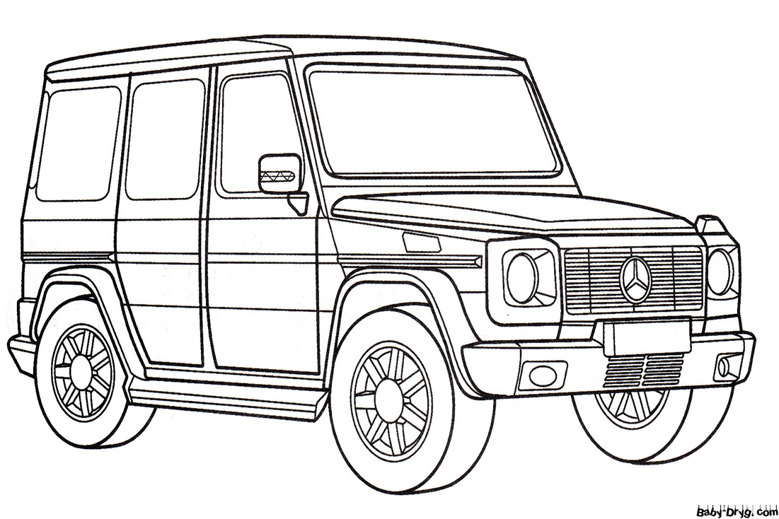 Mercedes G 55 AMG Coloring Page | Coloring Jeep