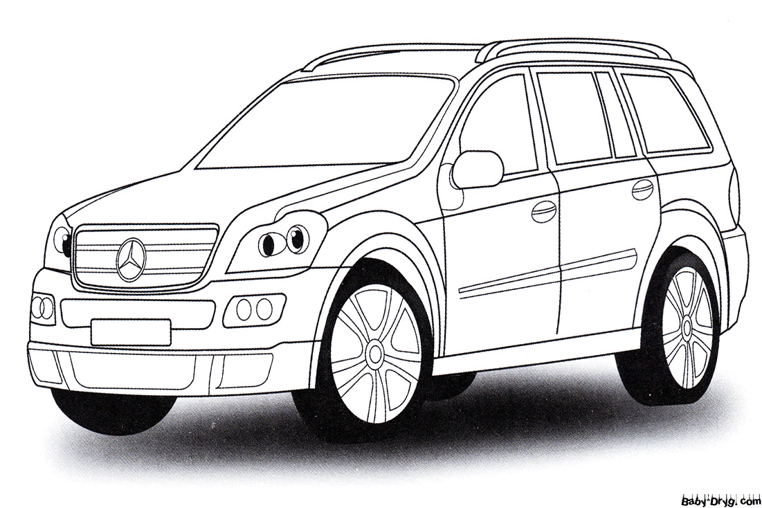 Mercedes GL Coloring Page | Coloring Jeep