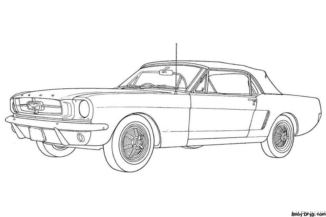 Mustang for Kids Coloring Page | Coloring Mustang