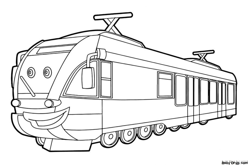 Nice train Coloring Page | Coloring Trains / Steam locomotives / Electric trains