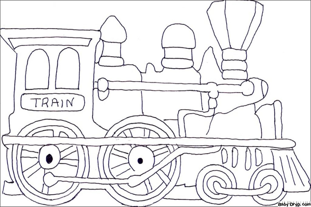 Normal Train Coloring Page | Coloring Trains / Steam locomotives / Electric trains
