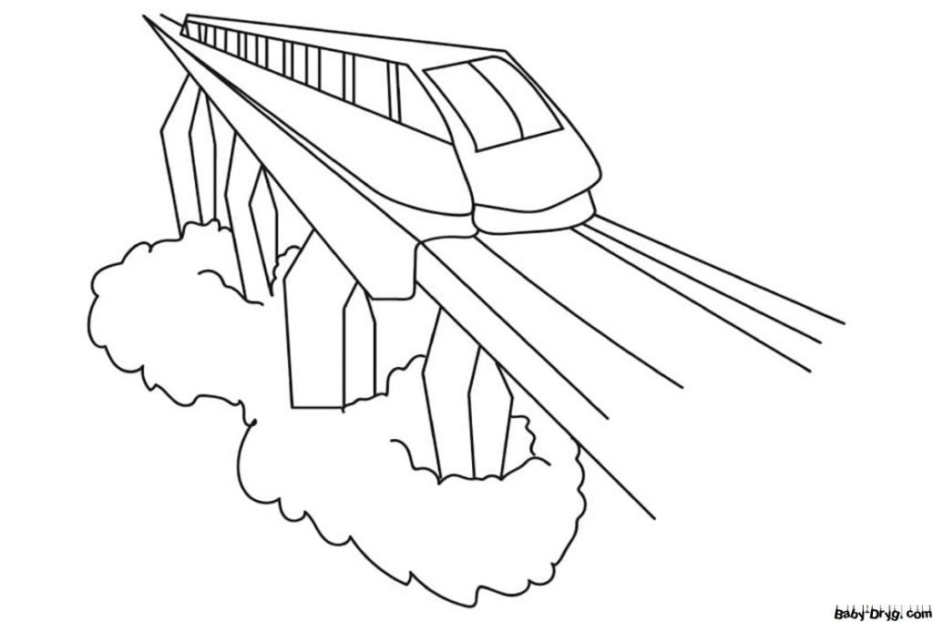Passenger Train Printable Coloring Page | Coloring Trains / Steam locomotives / Electric trains