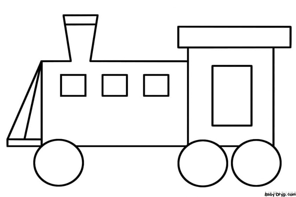 Поезд легкий рисунок | Раскраски Поезда / Паровозы / Электрички