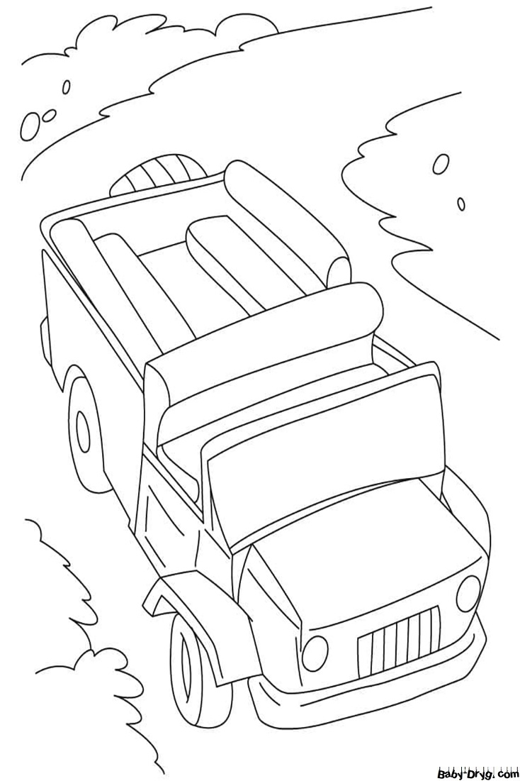Printable Jeep Coloring Page | Coloring Jeep
