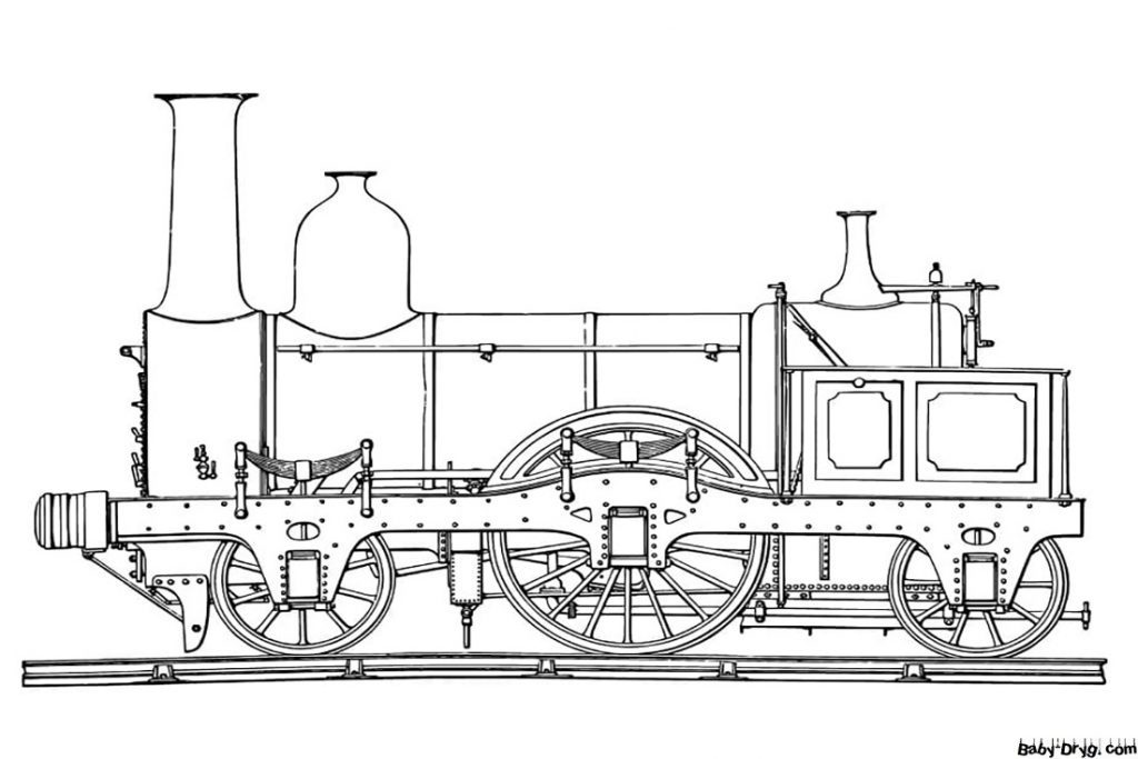 Printable Steam Train Coloring Page | Coloring Trains / Steam locomotives / Electric trains