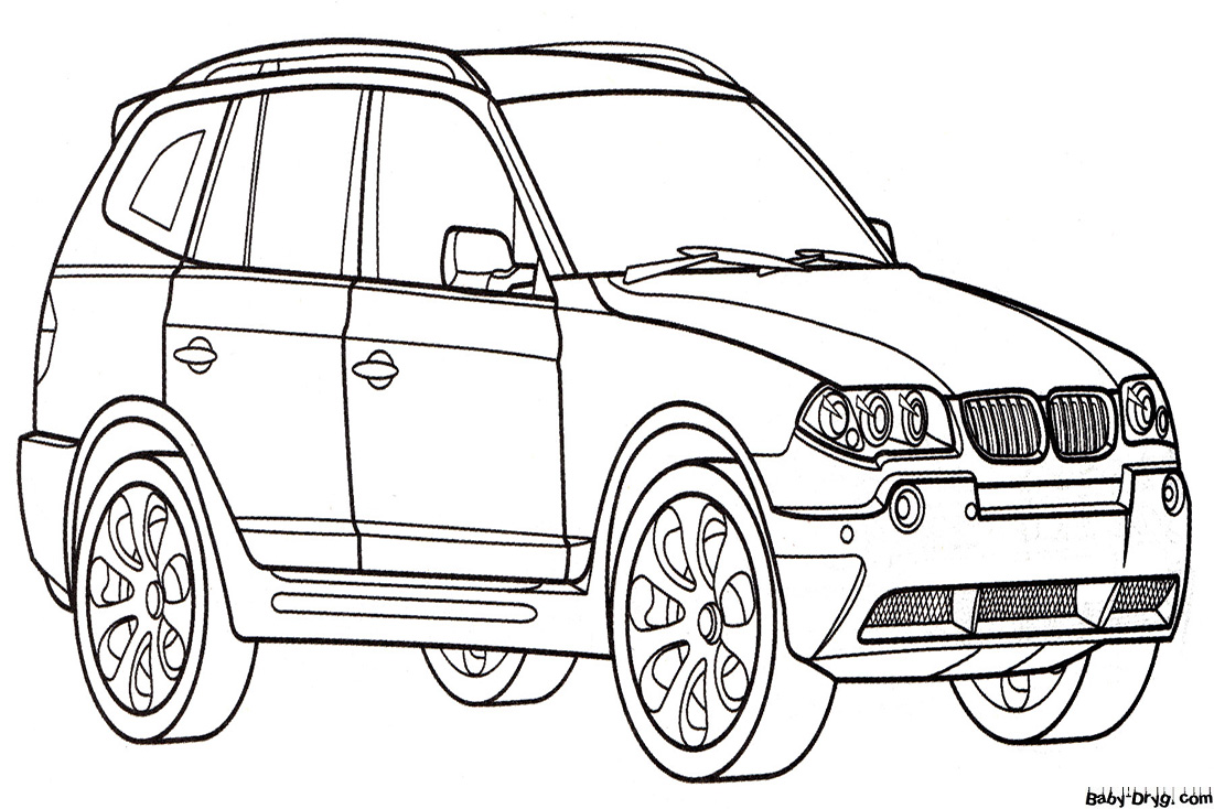 Раскраска БМВ Х3 (BMW X3) | Раскраски Джипы / Jeep