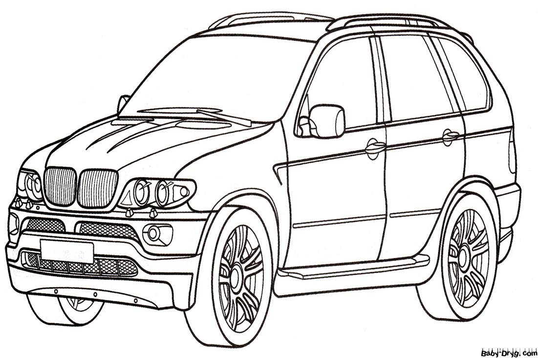 Раскраска БМВ Х5 (BMW X5) | Раскраски Джипы / Jeep