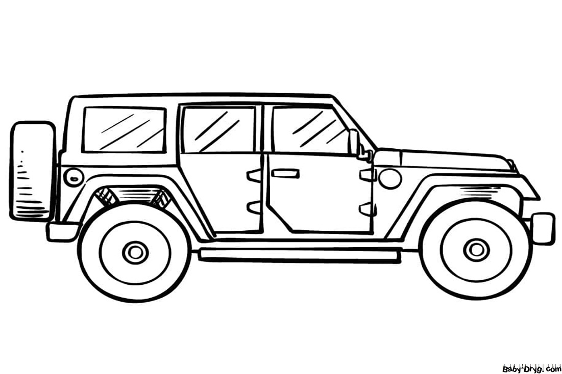 Раскраска для мальчиков джип | Раскраски Джипы / Jeep