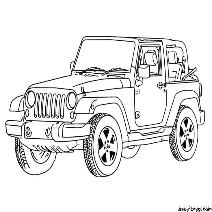 Раскраска Джип для печати | Раскраски Джипы / Jeep