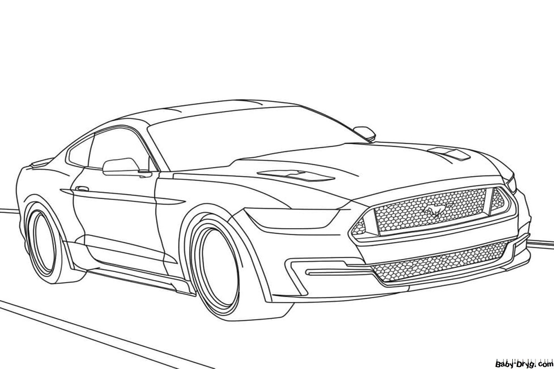 Раскраска Форд Мустанг 2015 | Раскраски Мустанг / Mustang
