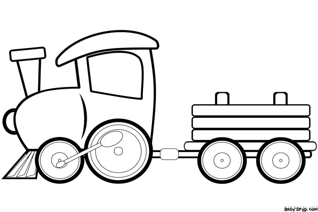 Раскраска Игрушечный поезд для ребенка | Раскраски Поезда / Паровозы / Электрички