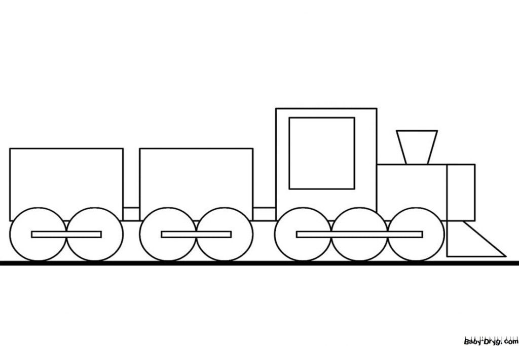 Раскраска Легкий поезд | Раскраски Поезда / Паровозы / Электрички
