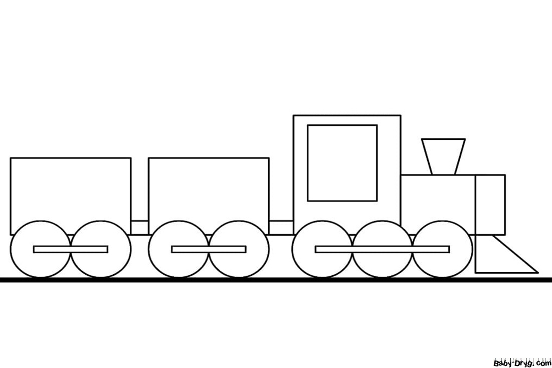 Раскраска Легкий поезд | Раскраски Поезда / Паровозы / Электрички