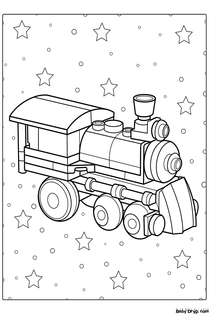 Раскраска Лего поезд | Раскраски Поезда / Паровозы / Электрички