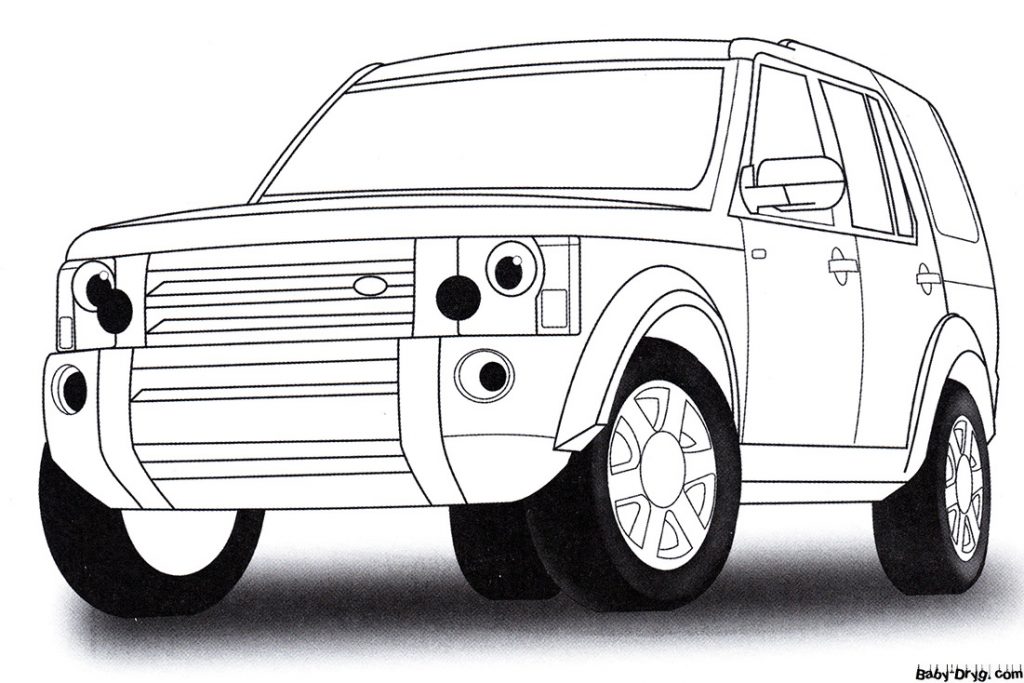 Раскраска Ленд Ровер Дискавери 3 (Land Rover Discovery 3) | Раскраски Джипы / Jeep