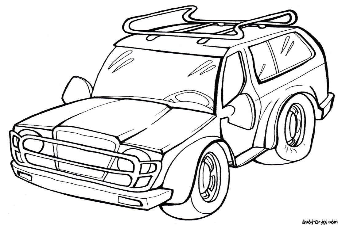 Раскраска Маленький джипик | Раскраски Джипы / Jeep