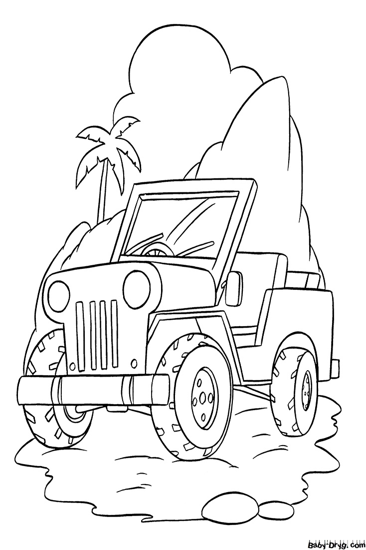 Раскраска Машина для сафари | Раскраски Джипы / Jeep