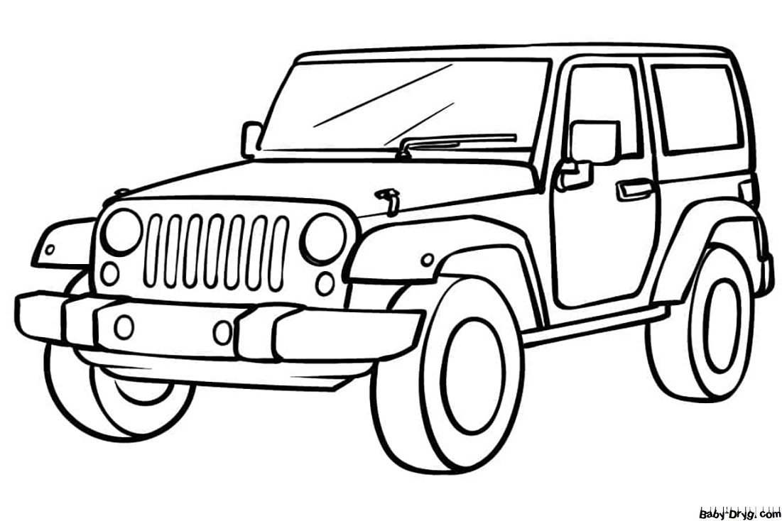Раскраска машина джип | Раскраски Джипы / Jeep