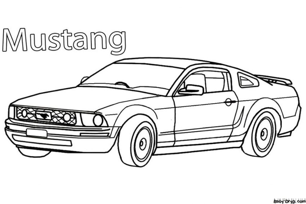 Раскраска Машина Форд Мустанг | Раскраски Мустанг / Mustang
