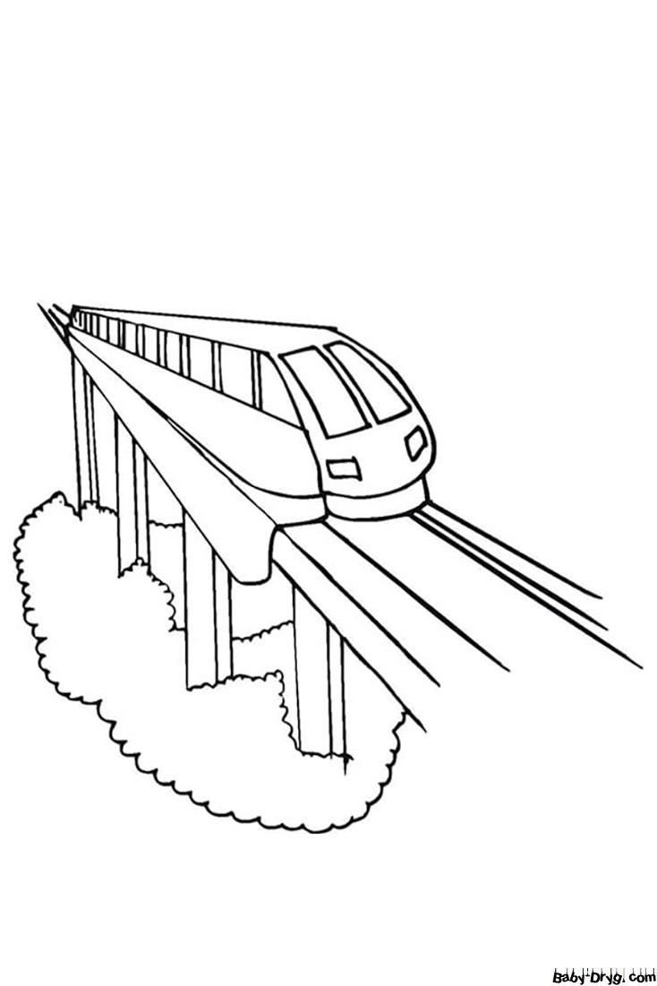 Раскраска Пассажирский поезд | Раскраски Поезда / Паровозы / Электрички