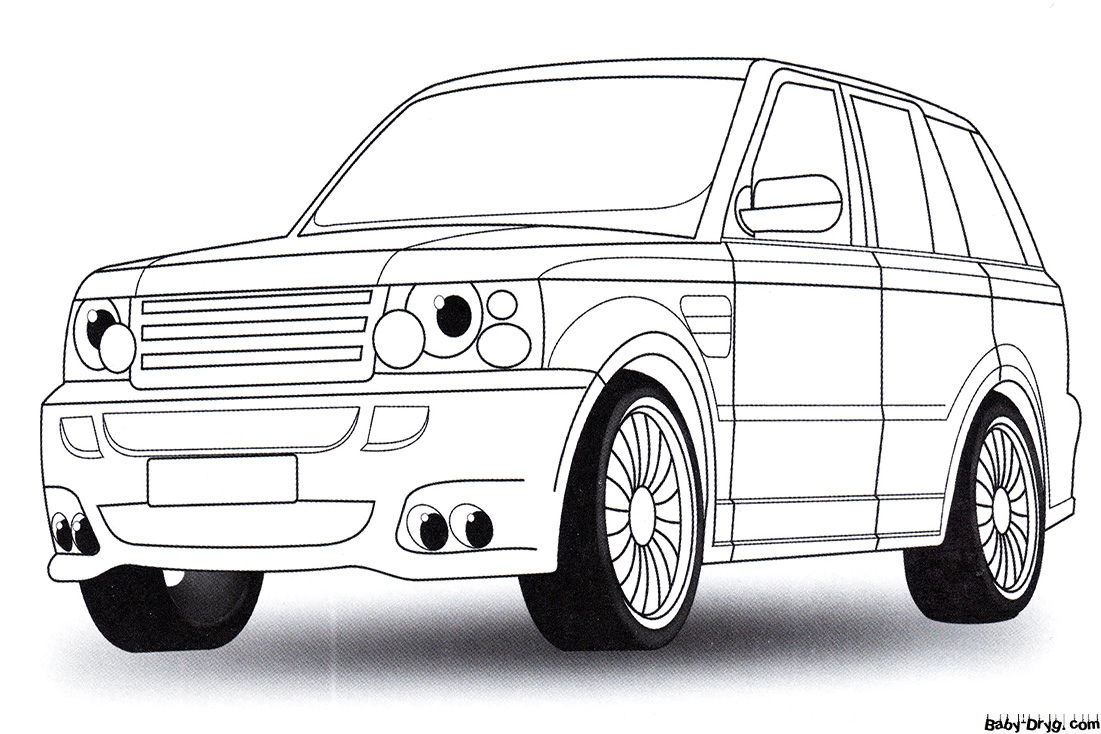 Раскраска Рендж Ровер Спорт (Range Rover Sport) | Раскраски Джипы / Jeep