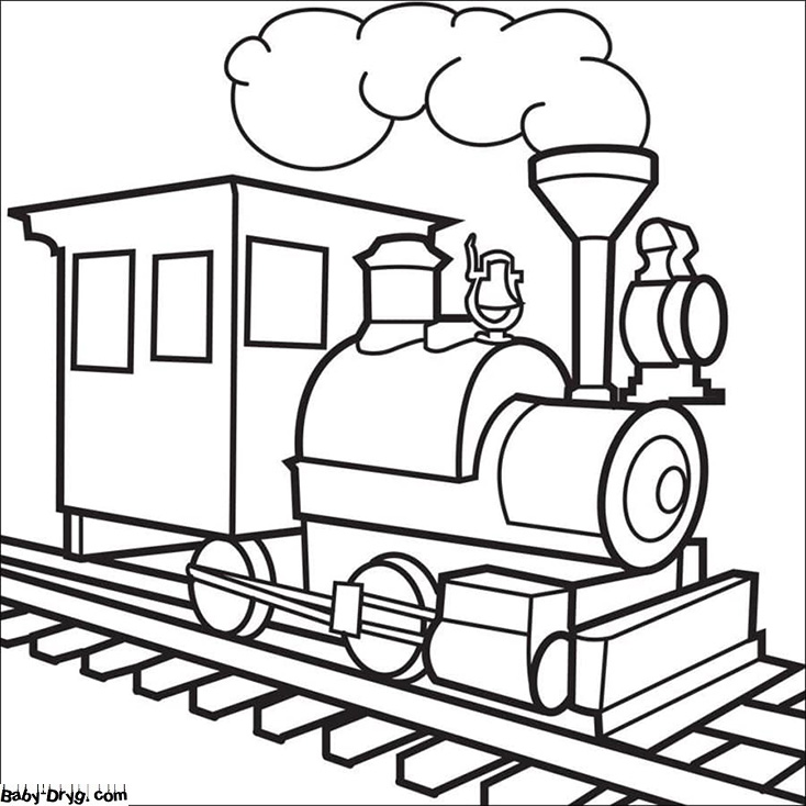 Раскраска Старый поезд | Раскраски Поезда / Паровозы / Электрички