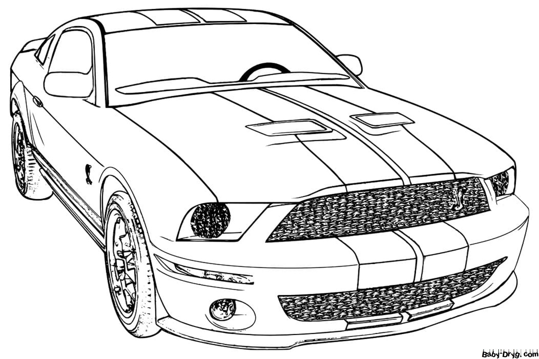 Раскраска Великолепный Форд Мустанг | Раскраски Мустанг / Mustang