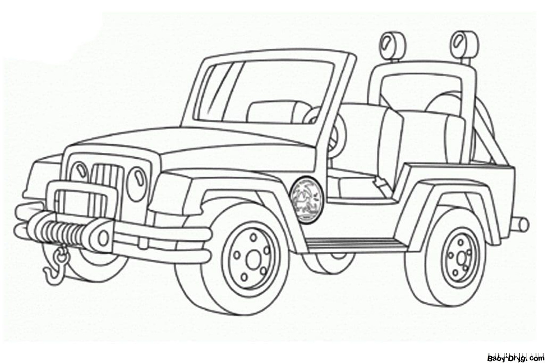 Раскраска Военный джип | Раскраски Джипы / Jeep