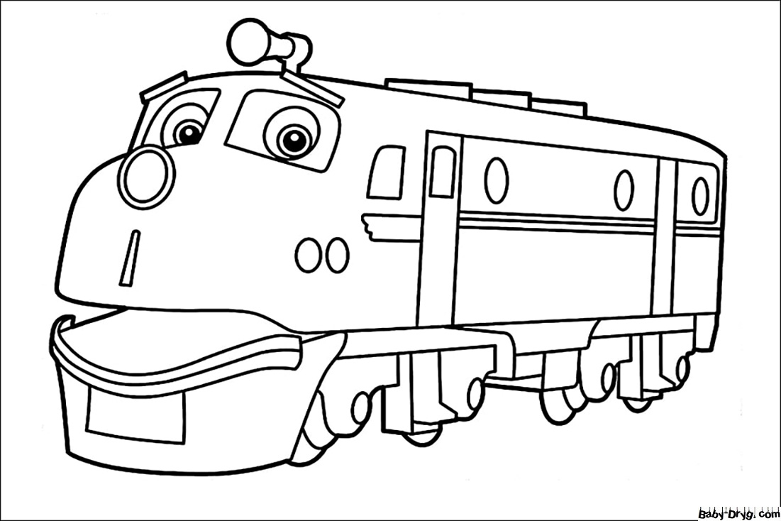 Smart Train Coloring Page | Coloring Trains / Steam locomotives / Electric trains