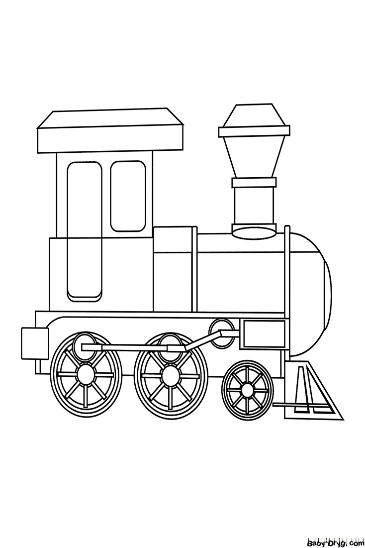 The baby train Coloring Page | Coloring Trains / Steam locomotives / Electric trains