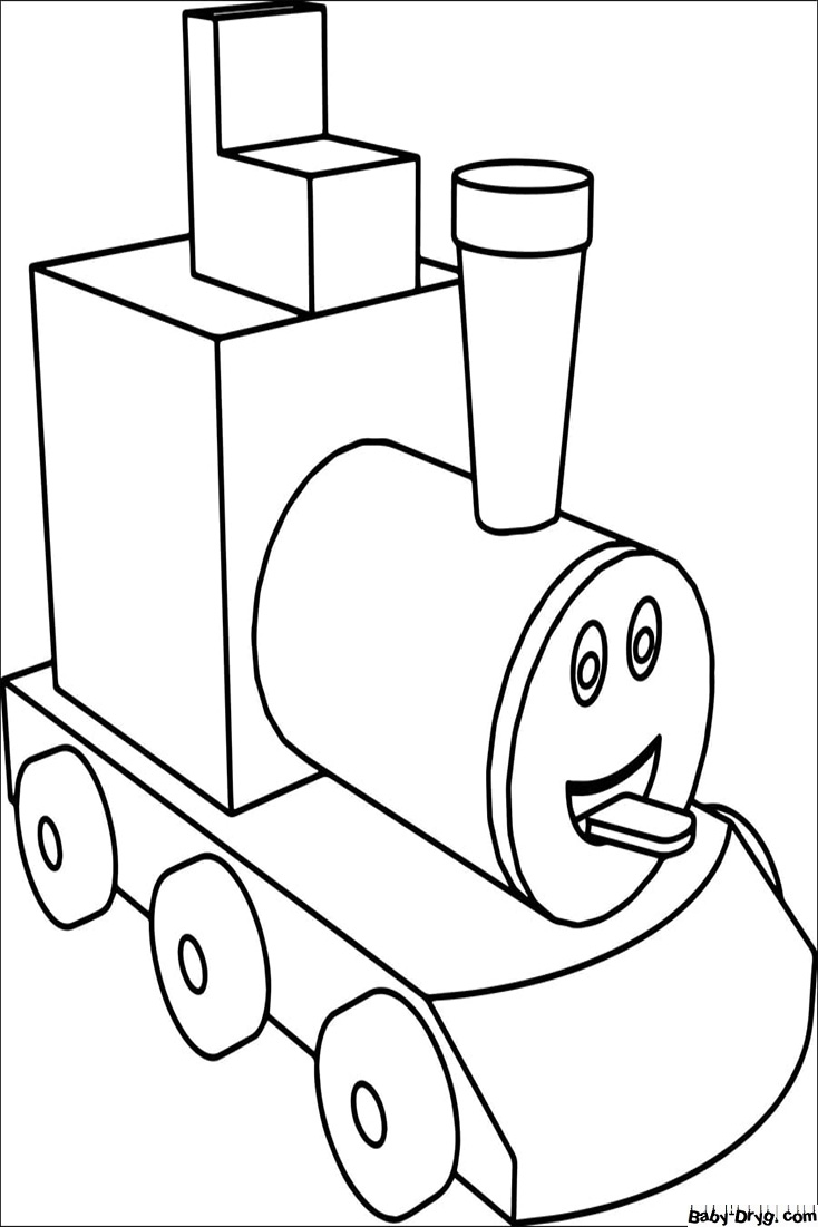 Toy Train Coloring Page | Coloring Trains / Steam locomotives / Electric trains