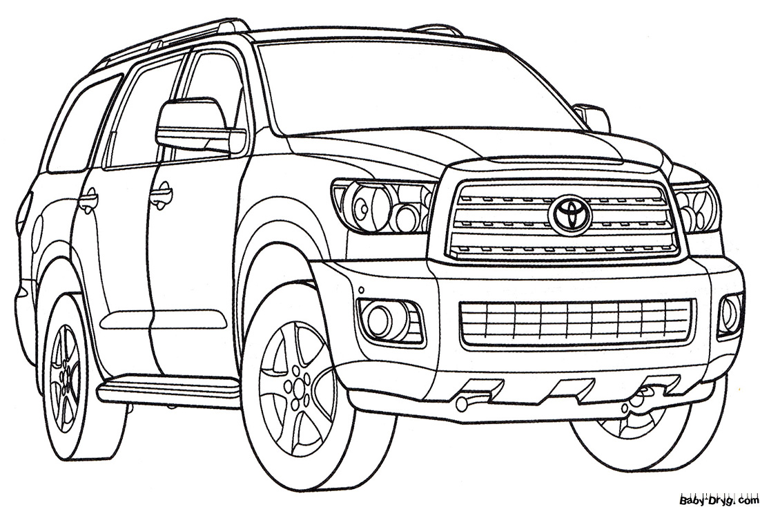 Toyota Sequoia Coloring Page | Coloring Jeep