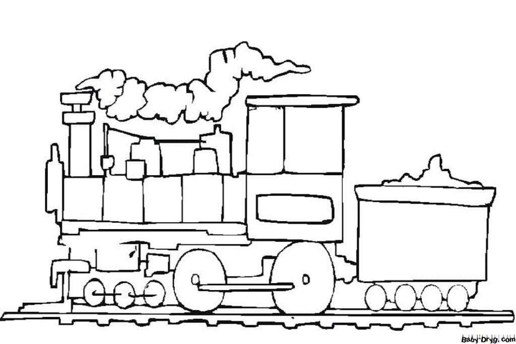 Train Coloring Page | Coloring Trains / Steam locomotives / Electric trains