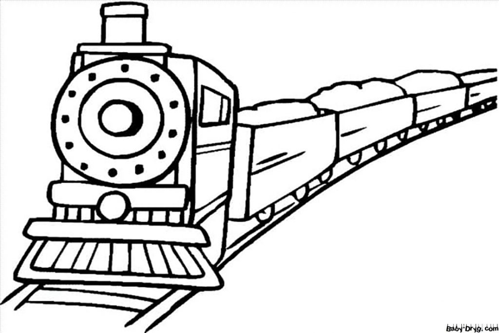 Train drawing | Coloring Trains / Steam locomotives / Electric trains