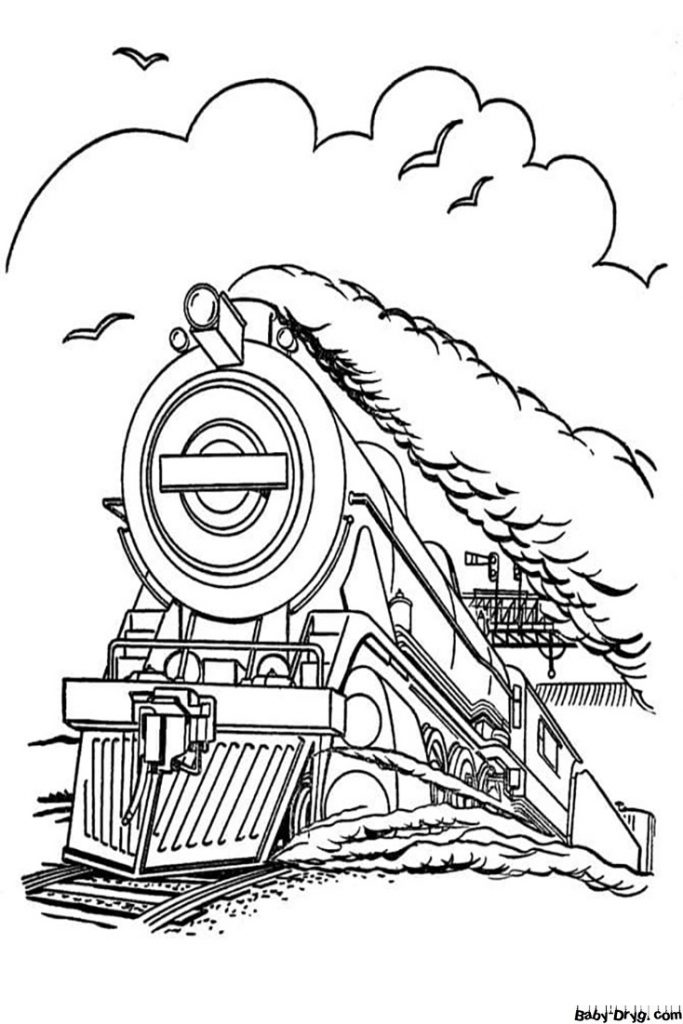 Train drawing for kids | Coloring Trains / Steam locomotives / Electric trains