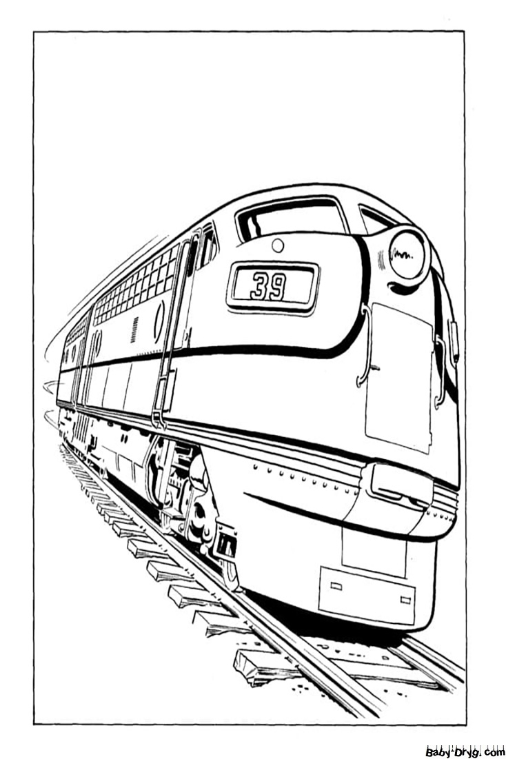 Train for Kid Coloring Page | Coloring Trains / Steam locomotives / Electric trains