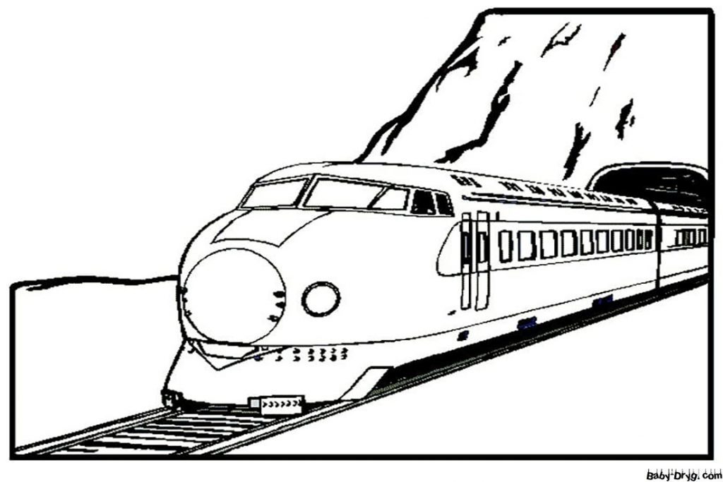 Train for Kids Coloring Page | Coloring Trains / Steam locomotives / Electric trains