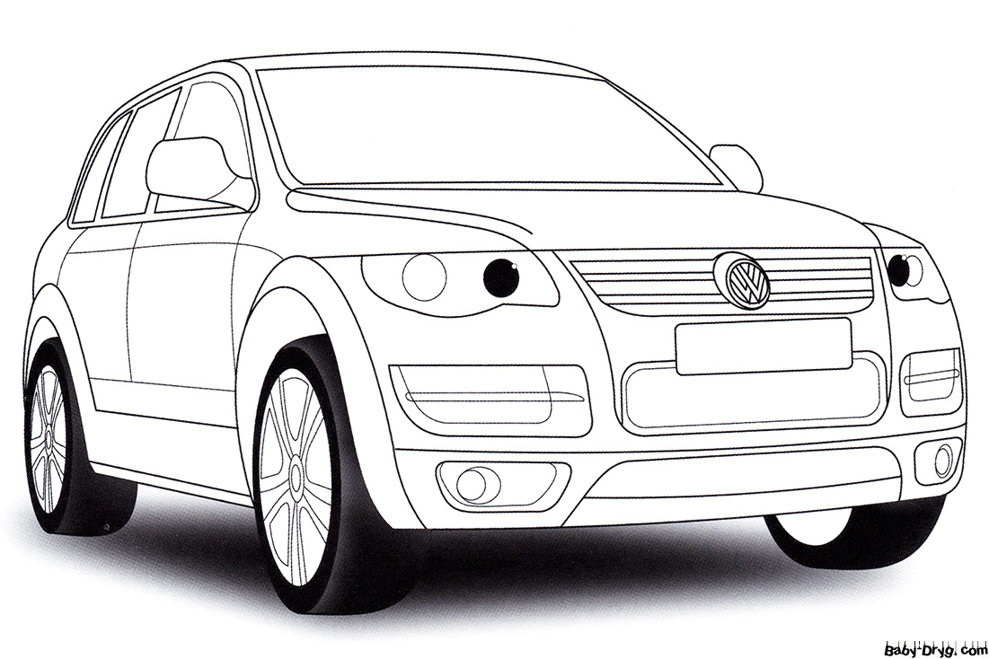 Volkswagen Touareg Coloring Page | Coloring Jeep