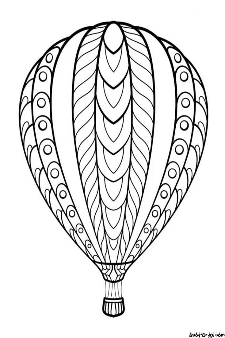 Antistress hot air balloon Coloring Page | Coloring Hot Air Balloons